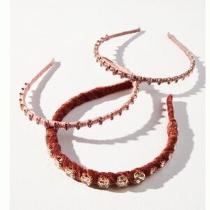 Set of Three Anthropologie Jeweled Headbands